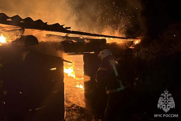 В Заволжском районе сгорели сараи на площади 20 кв.м.